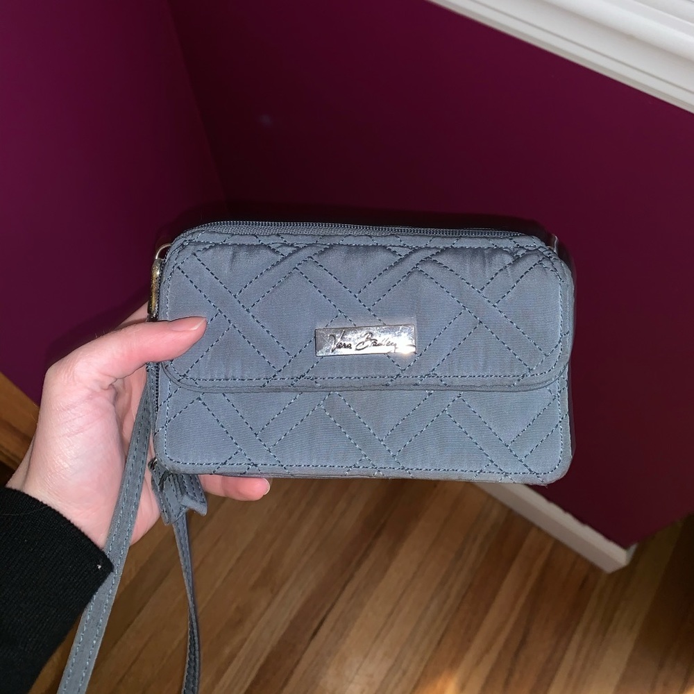 Vera Bradley Grey Wallet Crossbody Bag